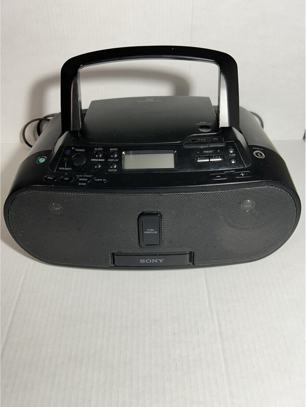 Sony ZS-S2iP CD Player AM/FM Radio iPod Dock Boombox CDR RW Playback